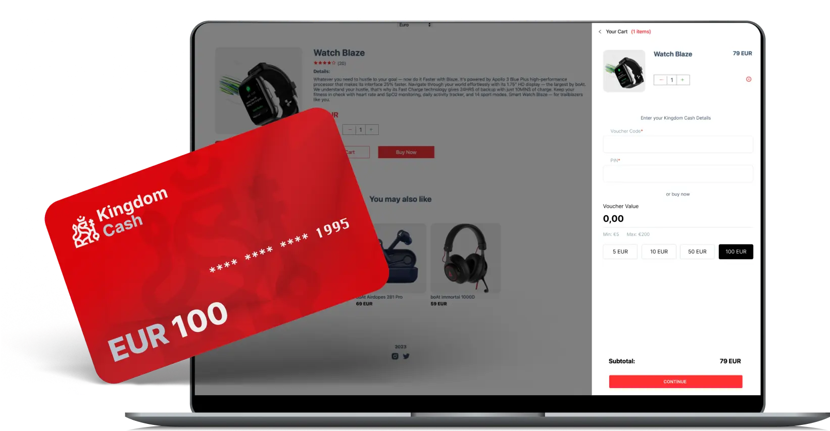 Purchase or enter a Kingdom Cash voucher